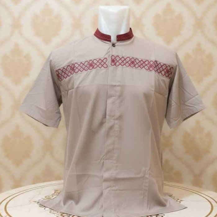 AZZAHRAN Baju Taqwa Koko Busana Muslim Pria Lengan Pendek - Ori Premium, Bahan Dingin, Halus, Premiu