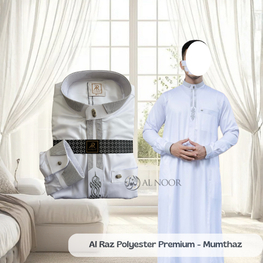 Jubah Saudi | Gamis Pria | Al Raz Kombinasi Premium Polyester - Pusat Grosir Al Noor