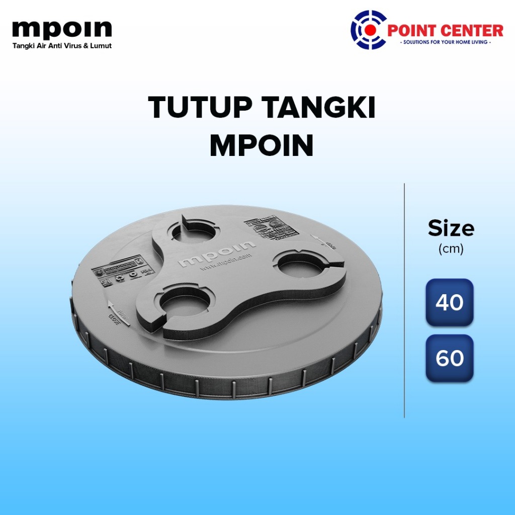TERLARIS Tutup Tangki Air Mpoin Diameter 40cm / Tutup Tandon Mpoin