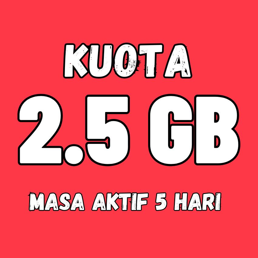 Telkomsel Kuota 2,5GB 5 Hari