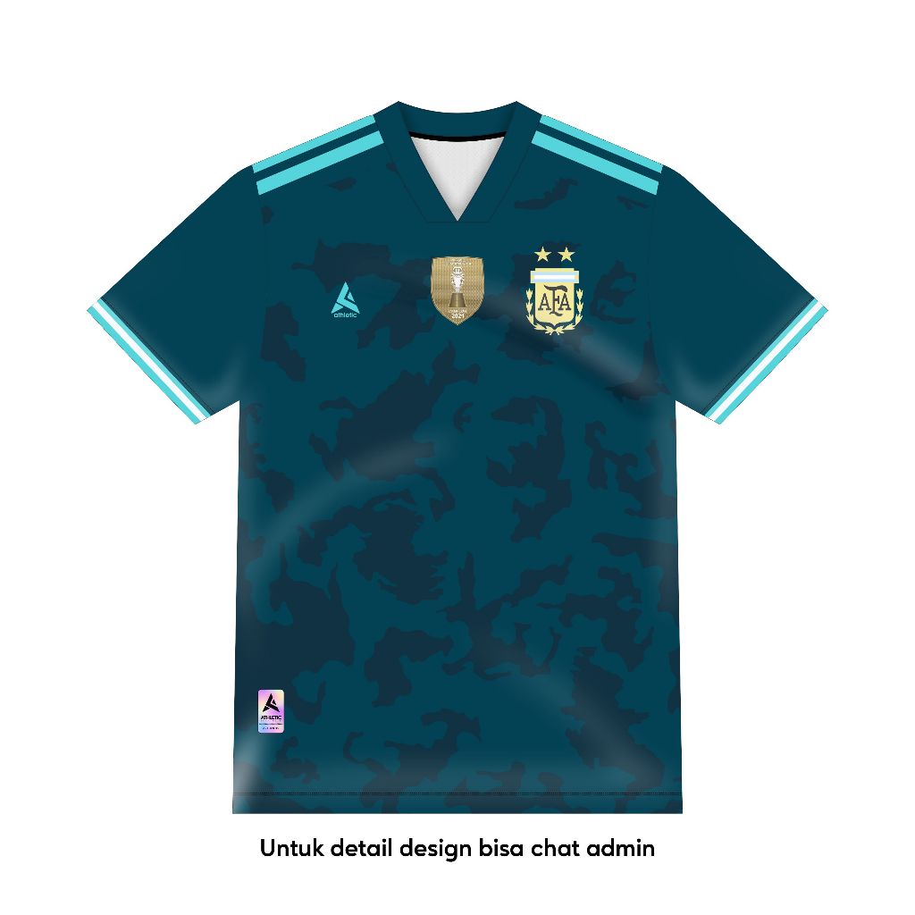 Jersey Fantasy ARGENTINA - AWAY 2020-2022 Fullprinting Atasan - ATHLETIC RUN SPORTWEAR