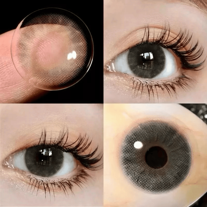 J85 Softlens Abu-Abu Hijau Sage Natural 14,2 MM Tanpa Ring Natural Daily / Softlens Grey Green Natur