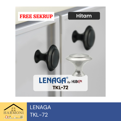 LENAGA Tarikan Knob Aluminium Minimalis TKL-72 Laci Lemari Kabinet