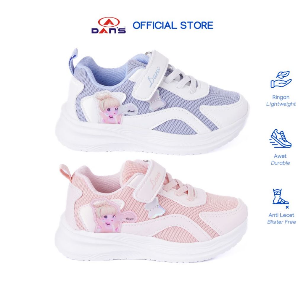 DANS - Sepatu Anak Perempuan - Farren (Baby) | Sneakers Stylish Berwarna | Ringan & Empuk untuk Jala