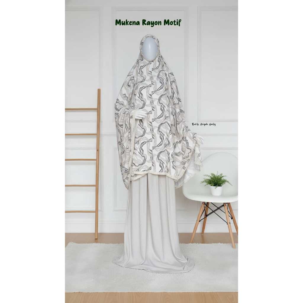 Mukena Rayon Motif Asiyah Nazly / Mukena Rayon / Mukena Motif / Mukena Adem