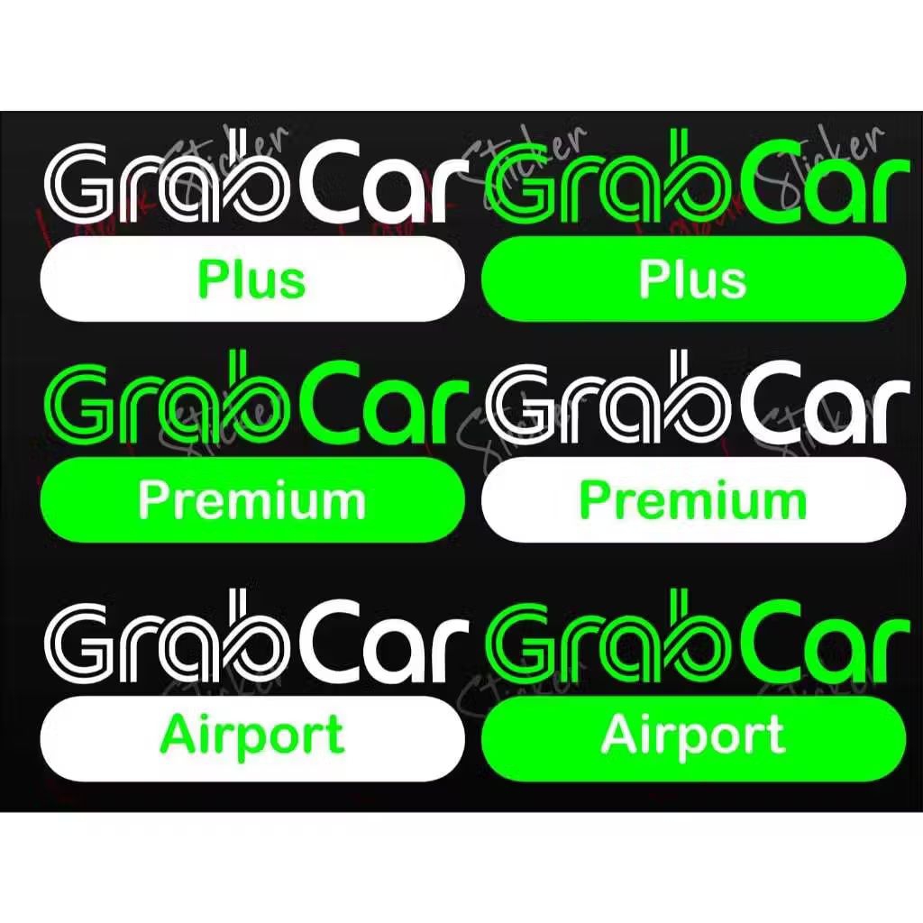 Sticker GrabCar (Plus, Premium & Airport) / Sticker Grabcar Electric