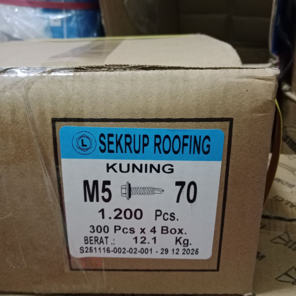 sekrup baja ringan 7cm isi 1200 pcs