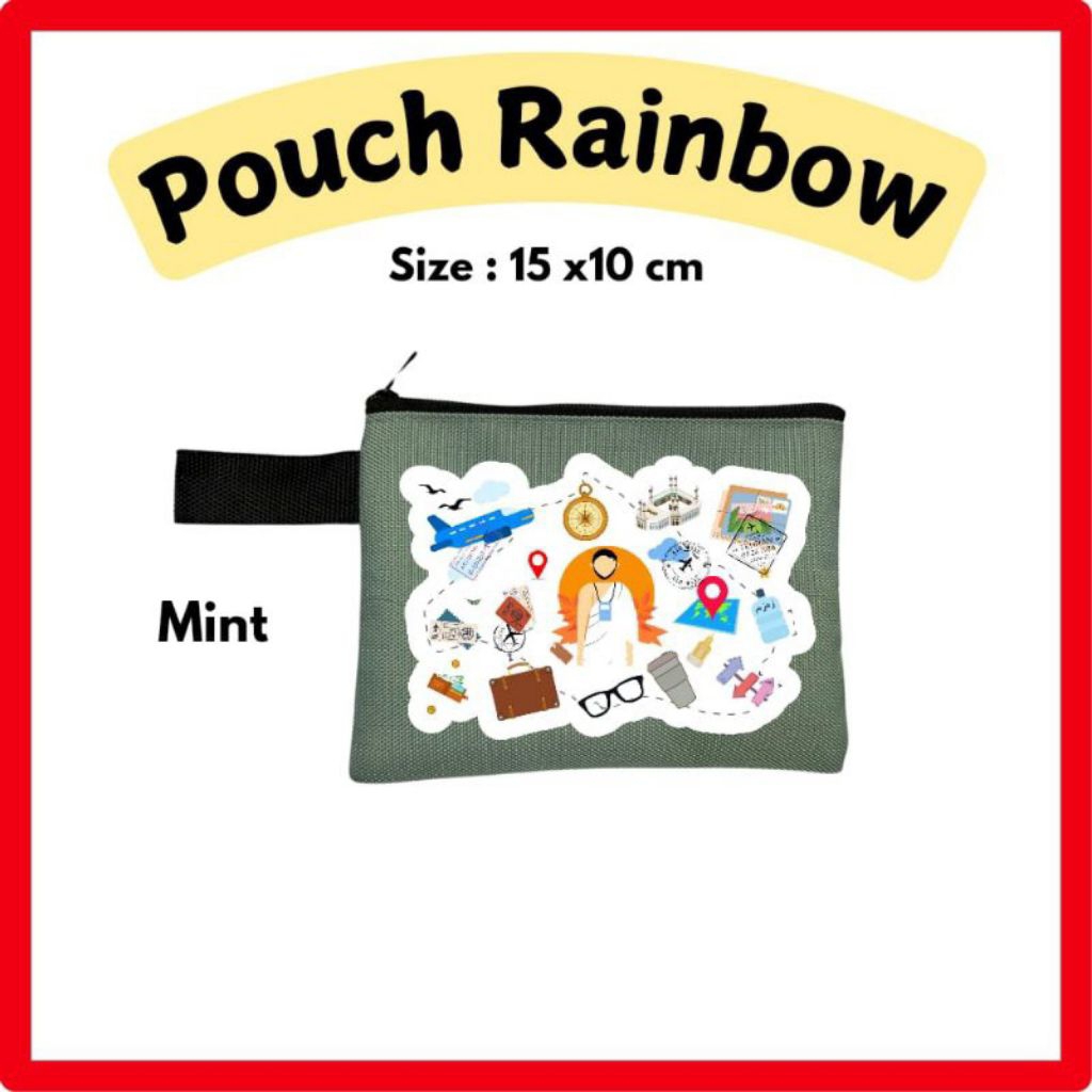 Souvenir Saudi Arabia Pouch Rainbow Oleh Oleh Murah Dompet Koin