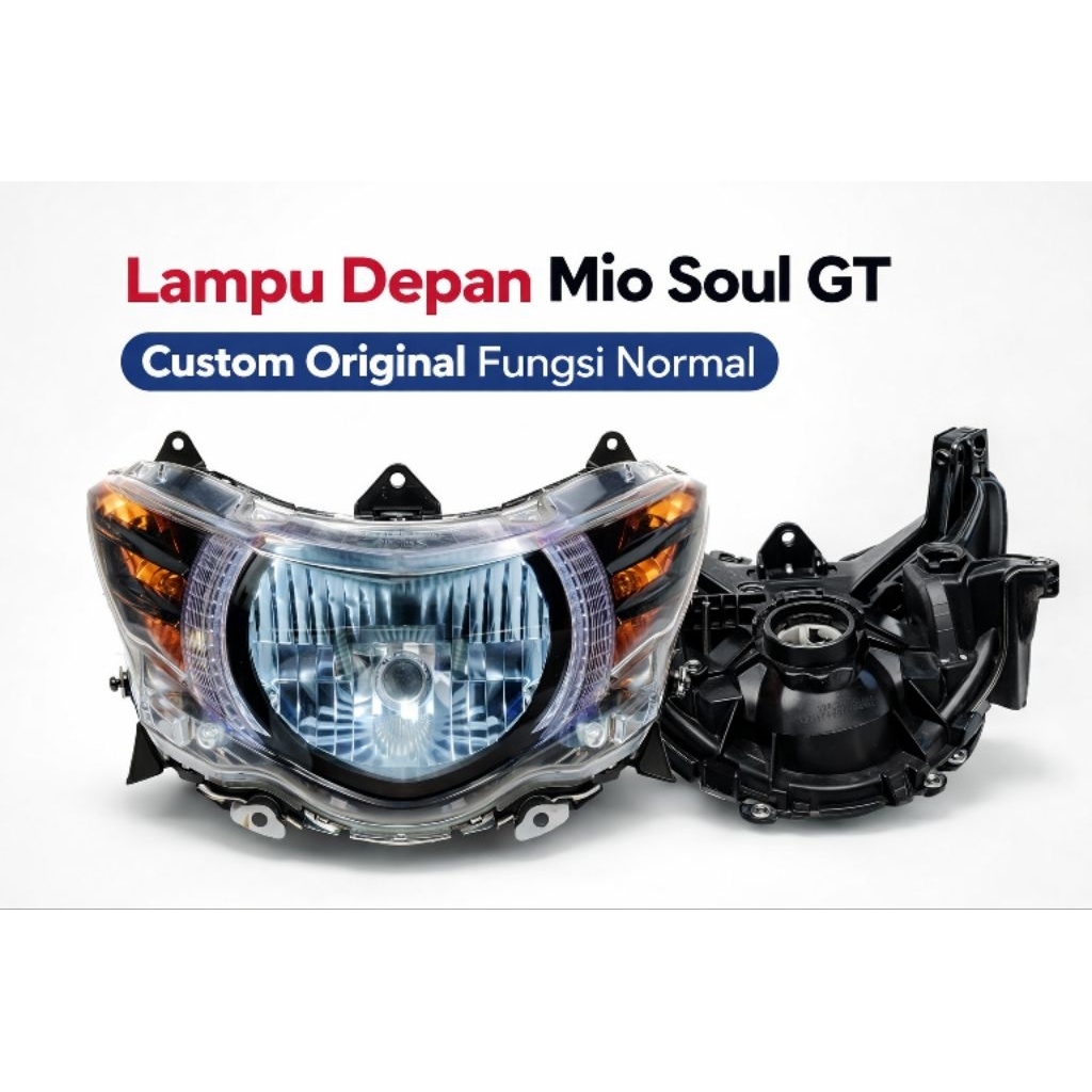 reflektor lampu depan mio soul gt custom original copotan  siap pakai
