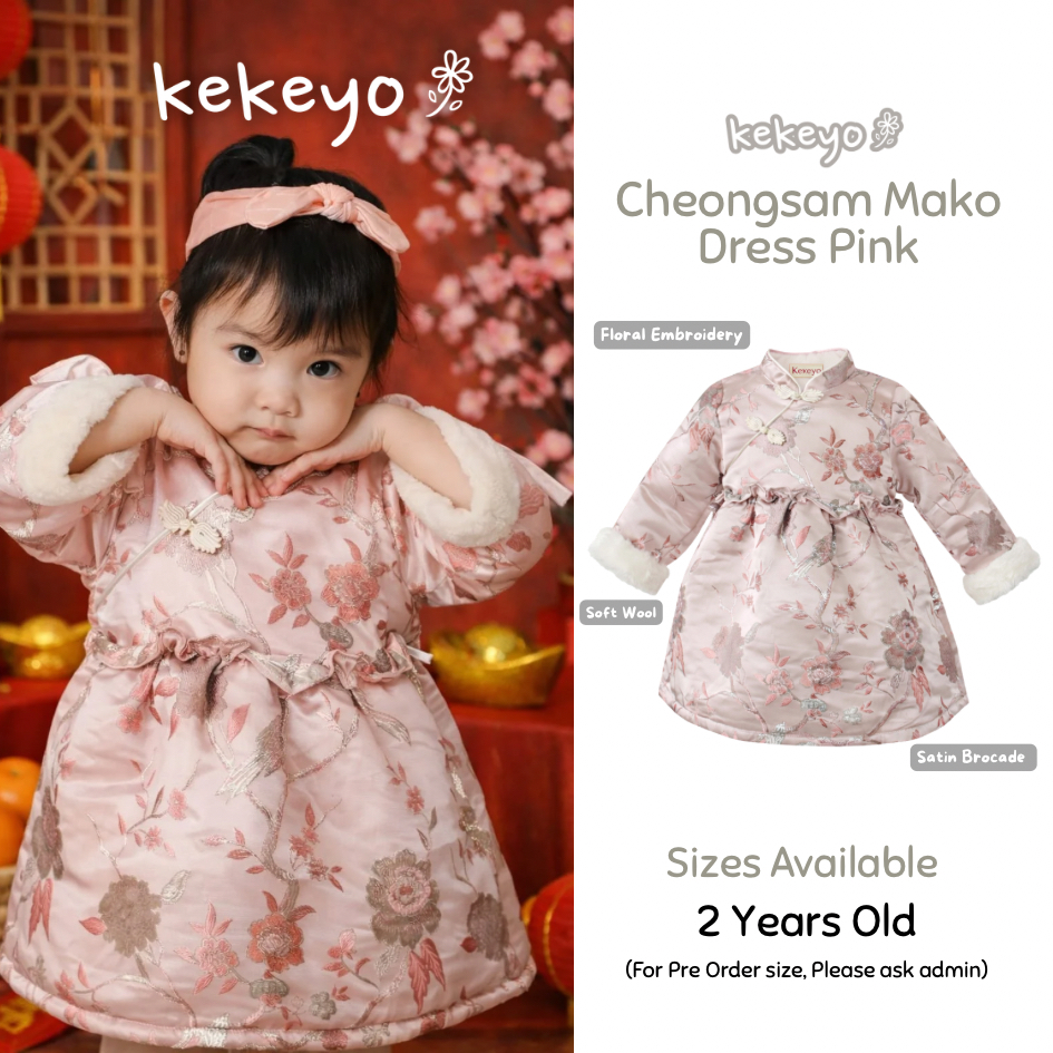 KEKEYO Baby Cheongsam Dress | Baju Anak | Baju Bayi | 18M-6Y