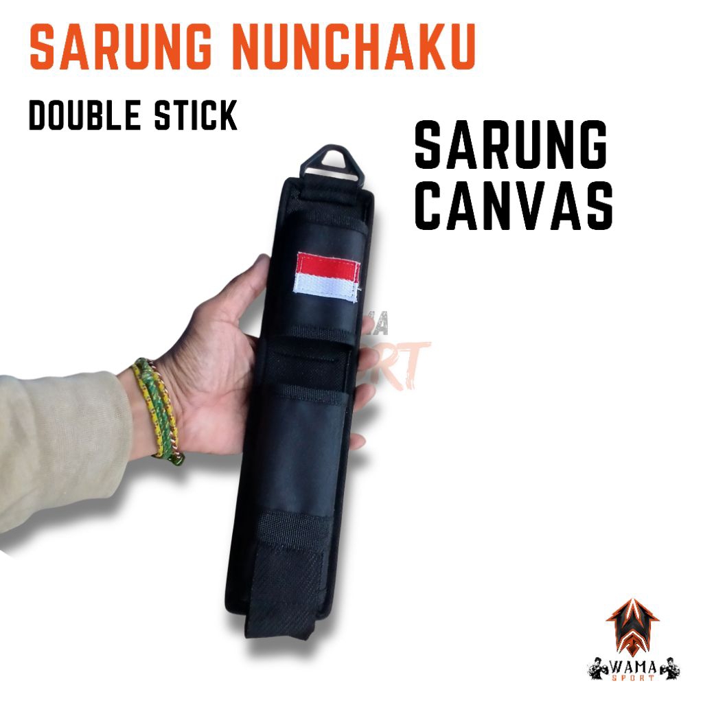 SARUNG CANVAS NUNCHAKU DOUBLE STICK STAINLESS