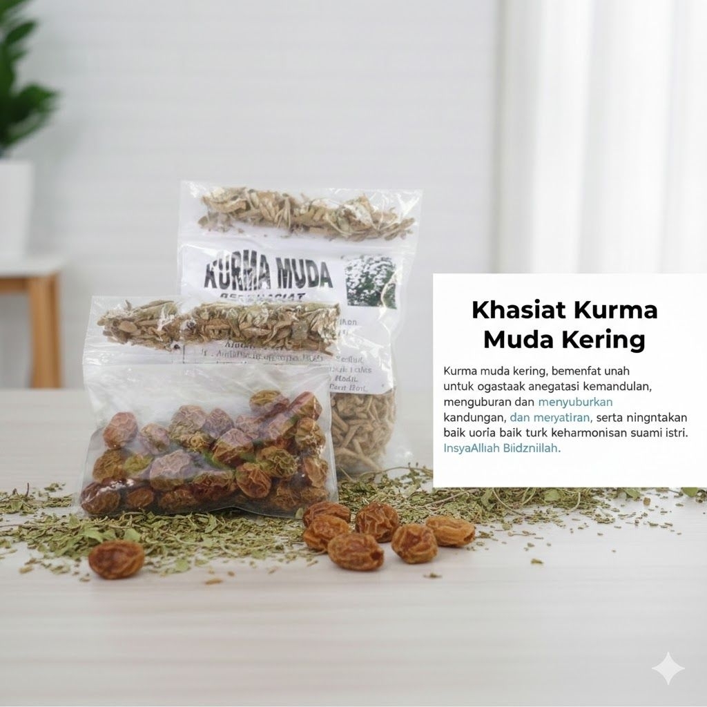 Kurma Muda Kering Plus Daun Marmia Untuk Program Hamil / Kurma Muda Kering Fresh Untuk Promil Kesubu