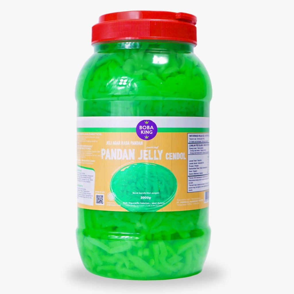 Pandan CendolJeli Dekorasi Kue / Pandan Cendol Jelly Boba King 2Kg