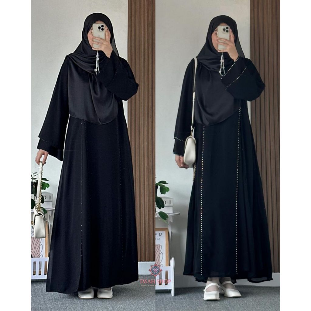 Abaya Big sale promo gamis intan jubah dress busana abaya saudi arab remaja kekinian muslim wanita
