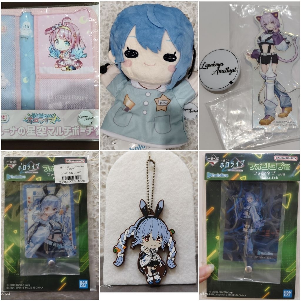 official merch hololive usada pekora hoshimachi suisei nekomata okayu himemori luna rubber keychain 