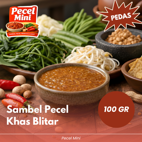 PECEL MINI – Sambal Pecel Khas Blitar Pedas | 100gr 250gr 500gr 1kg | Bumbu Pecel Tradisional Tanpa 