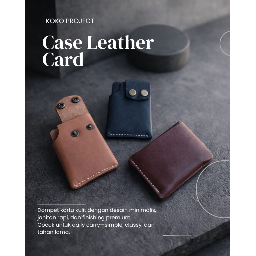 Dompet Kartu Kulit Asli - Dompet Kartu Sim Ktp Atm STNK