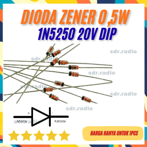 20v Dioda Zener 0,5w Diode 20 volt 1/2 w 20 v 1/2w 20volt 0.5 w DIP