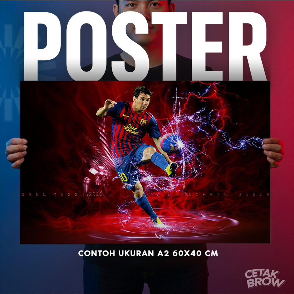 Lionel Messi Poster Artpaper Bisa Custom Hiasan Dinding Cowo Pemain Sepak Bola Legend THE GOAT