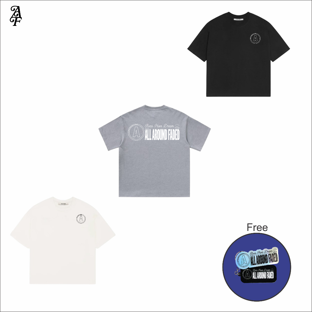 All Around Faded - Bundling Package Tshirt Boxyfit Typography