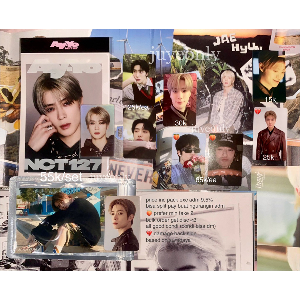 aab jaehyun j djj perfume ay-yo manyun pout bunga keyring sticker postcard photo pack postcard pc ph