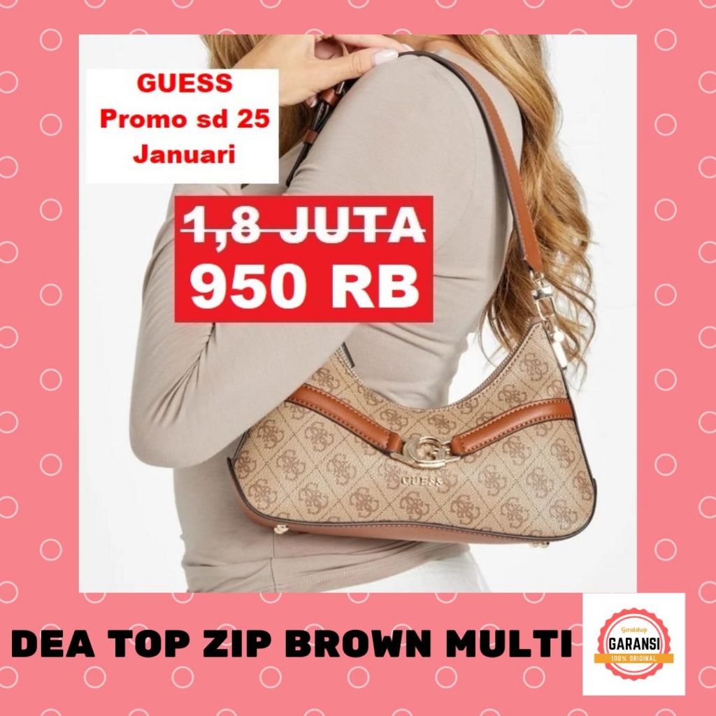 Tas guess Wanita seri DEA TOP ZIP 100% ORIGINAL store