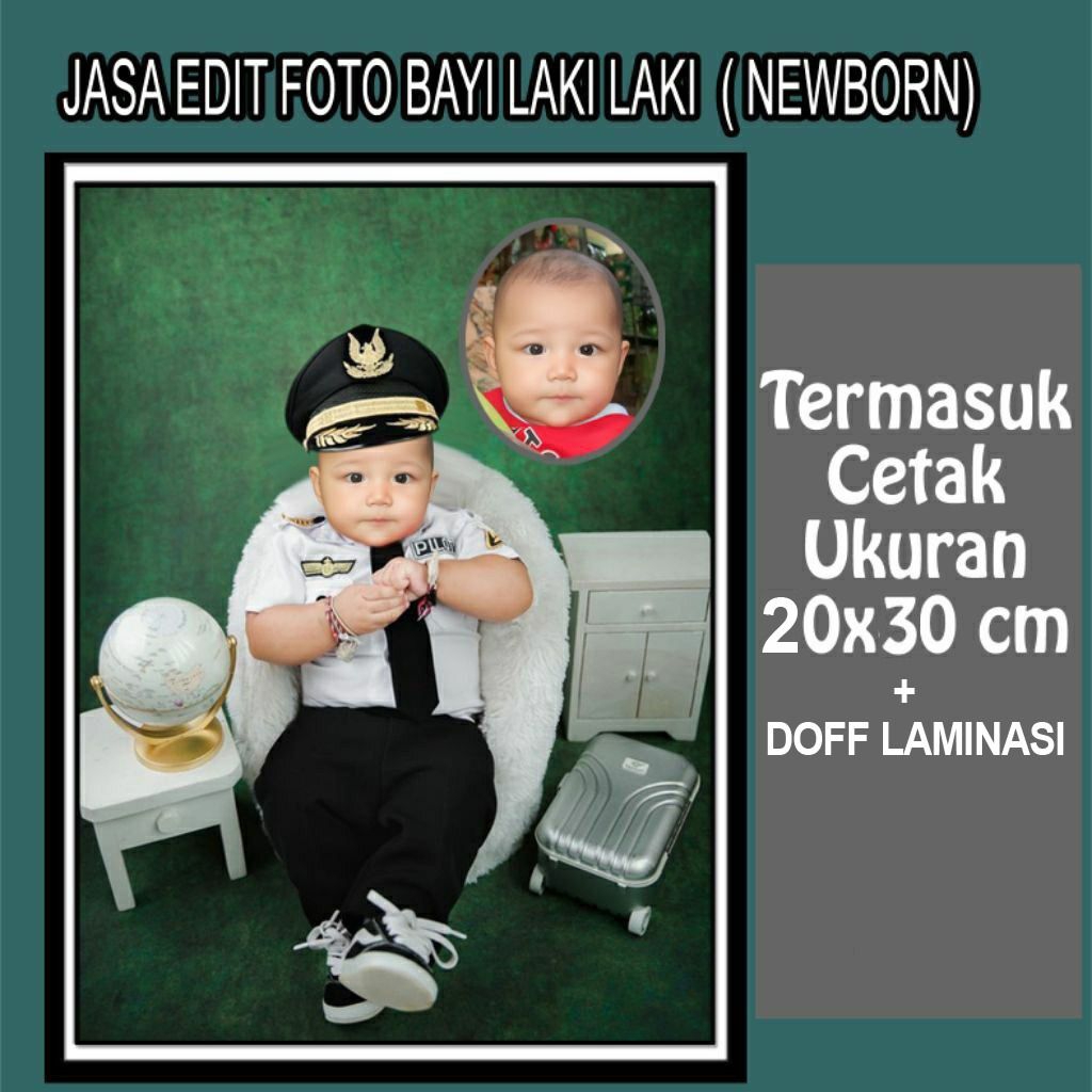 Jasa Edit Foto Bayi New born Bisa Langsung Cetak