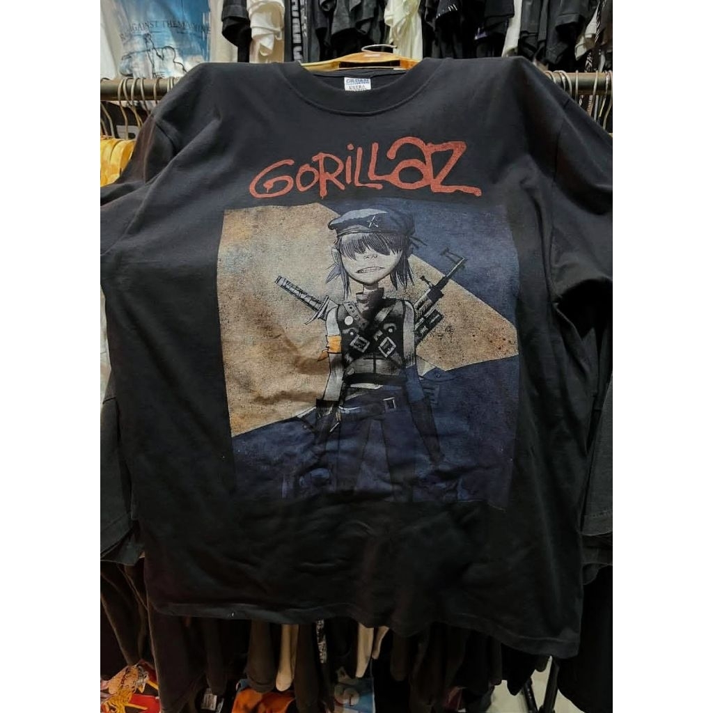 Kaos bootleg Thailand original groove metal band "Gorillaz Tour".