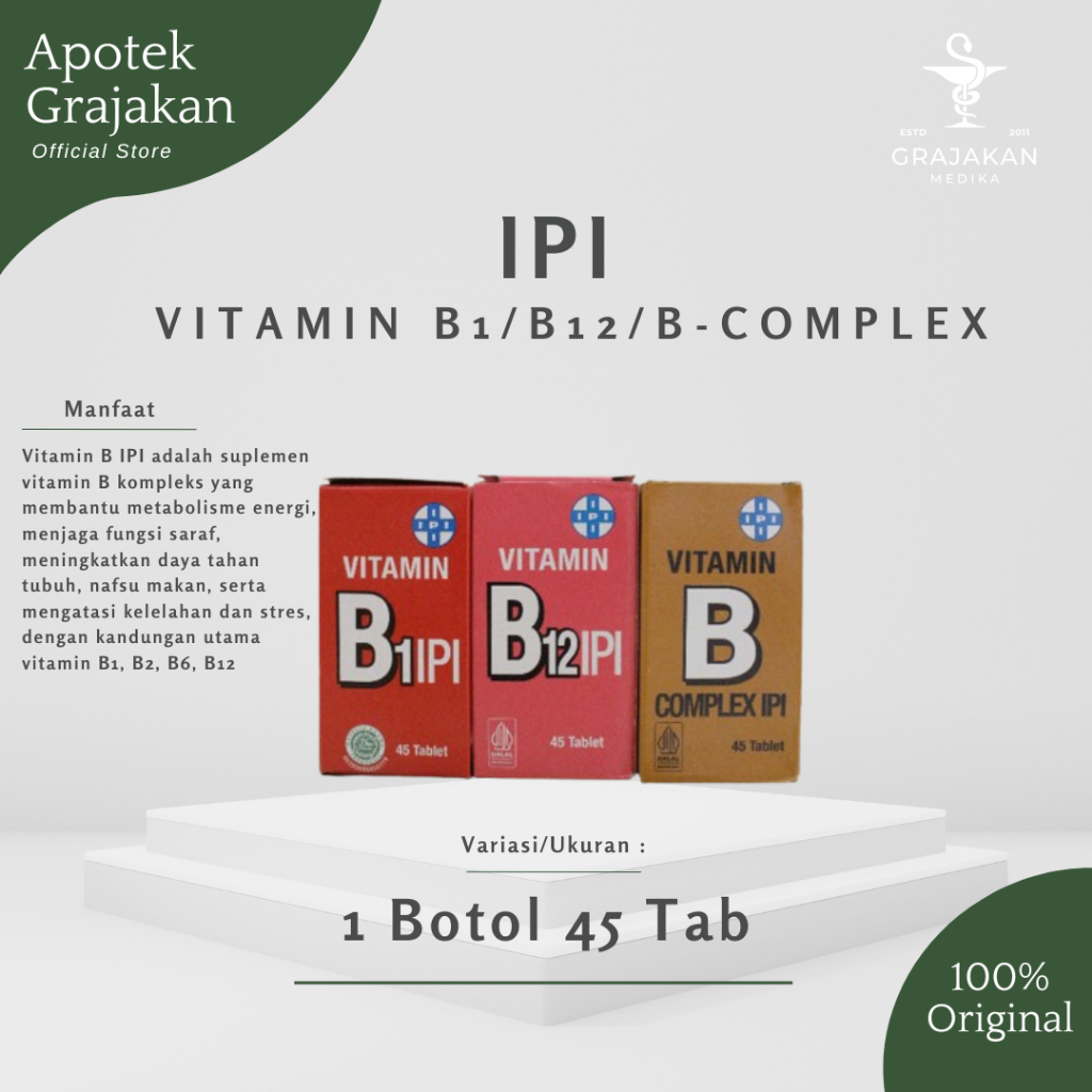 Vitamin B1 IPI, Vitamin B12 IPI, VItamin B COMPLEX IPI