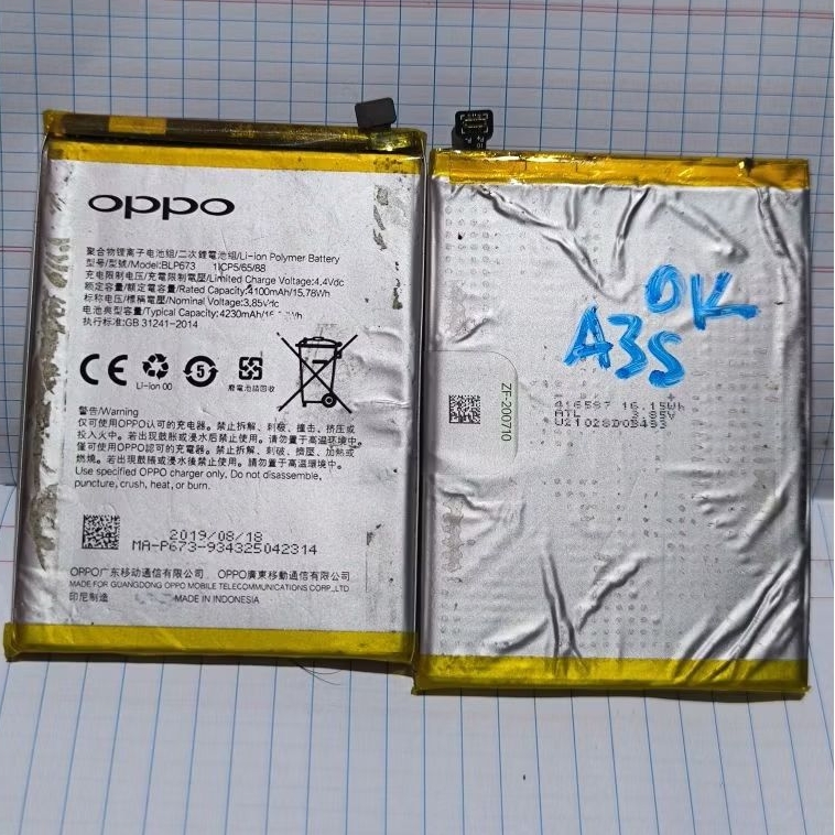 Baterai Oppo A7 original copotan
