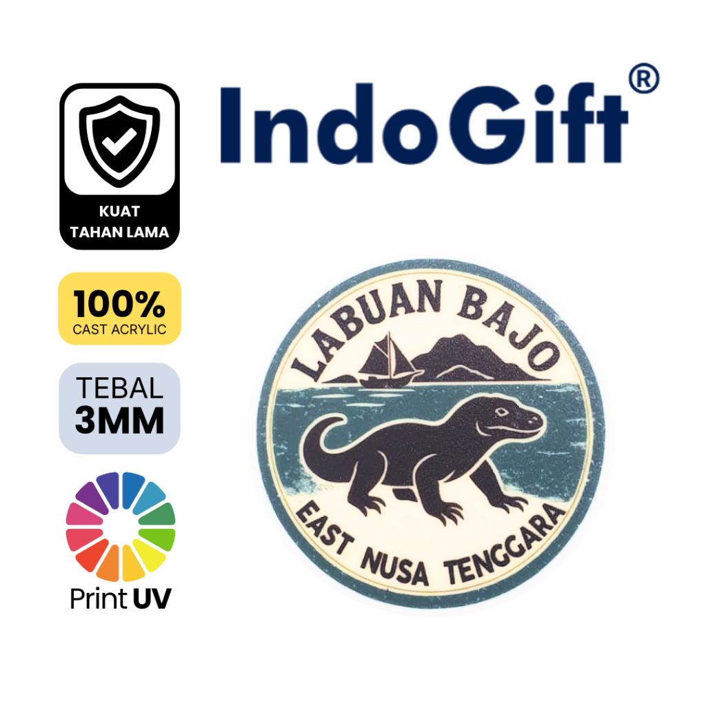 IndoGift Magnet Kulkas Tipe 31 Labuan Bajo Souvenir Tempelan Kulkas Dekorasi Rumah Hiasan