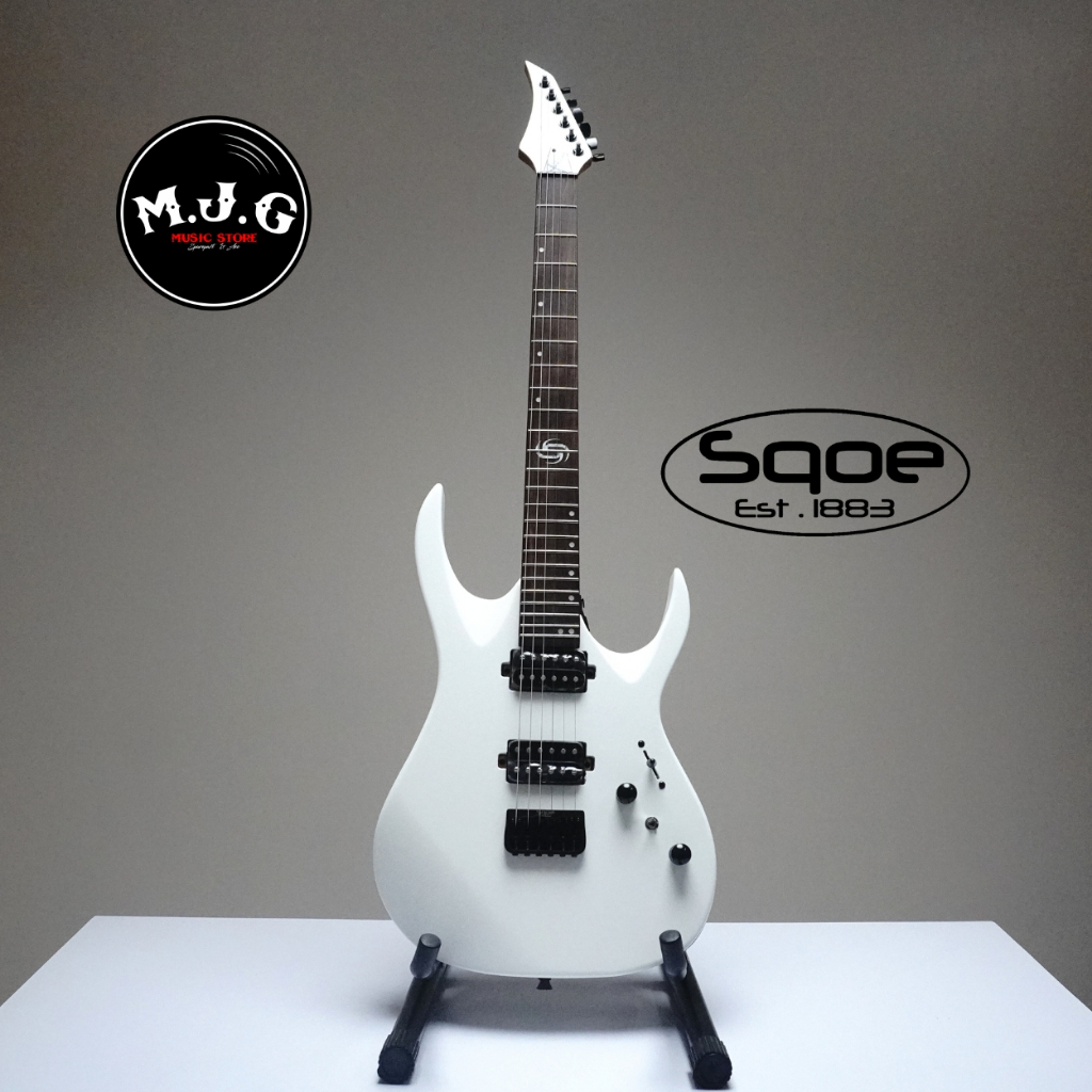 Gitar elektrik Sqoe by spain SEIB6S satin white with 6 string