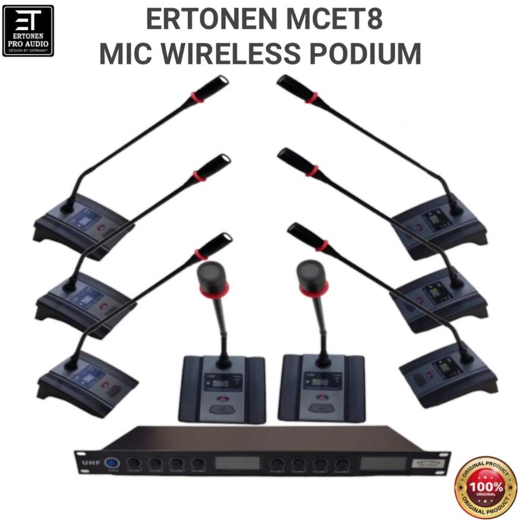 mic wireless podium ertonen MCET8 8 mic podium original
