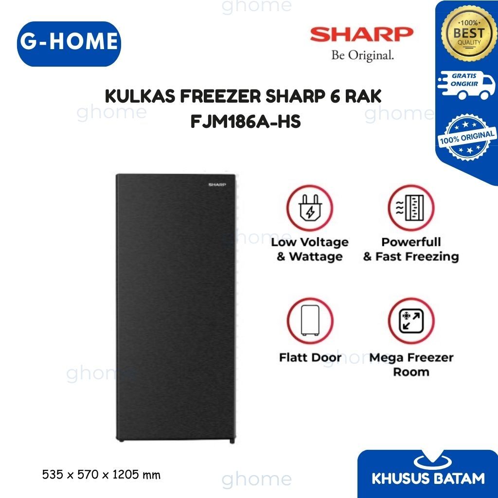 KULKAS FREEZER SHARP 6RAK FJM186A-HS
