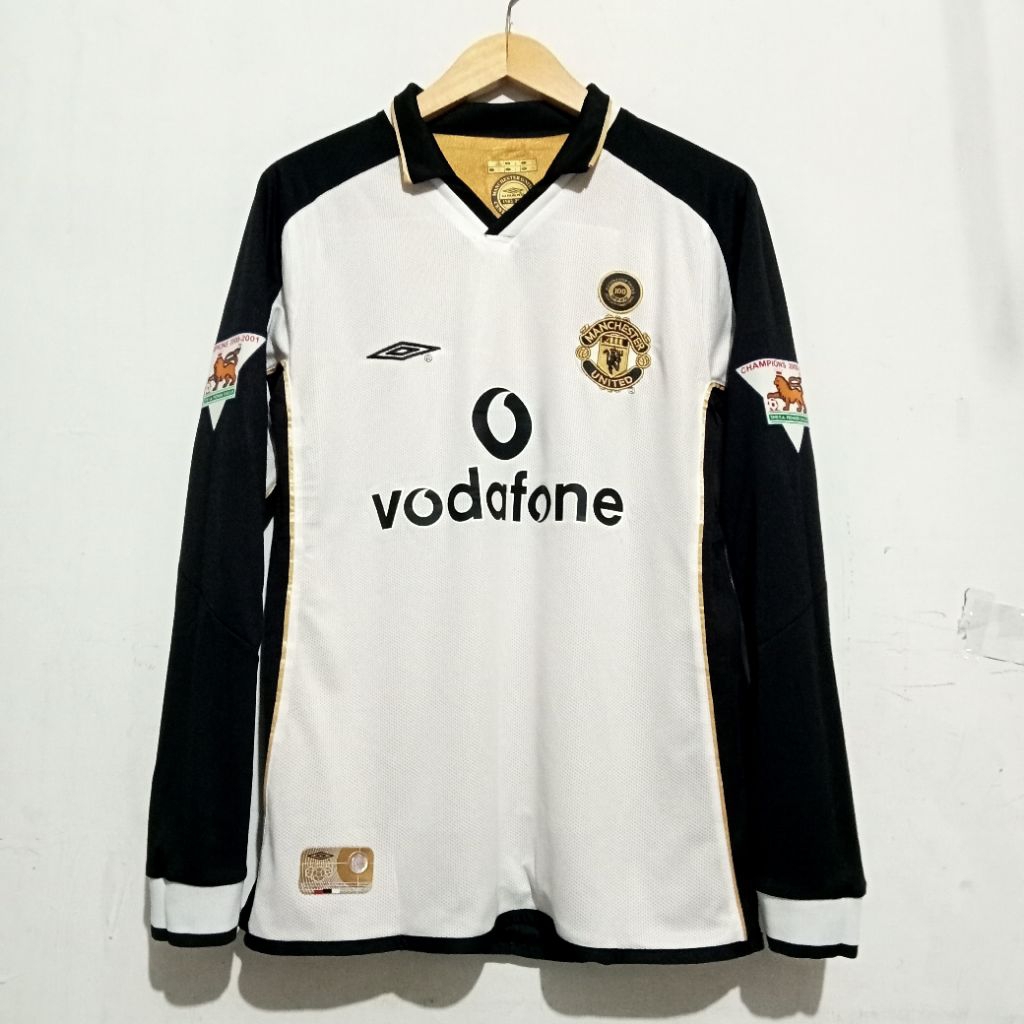 Jersey Centenary Manchester United 2001/2002 Long Sleeve Nameset Beckham Grade A3