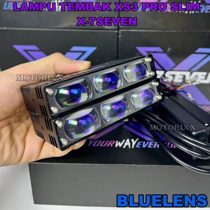 Lampu Tembak XS3 PRO X-7SEVEN 3 Mata Mini Laser 2 Warna 30 WATT Laser XS3 PRO SLIM - MERAH