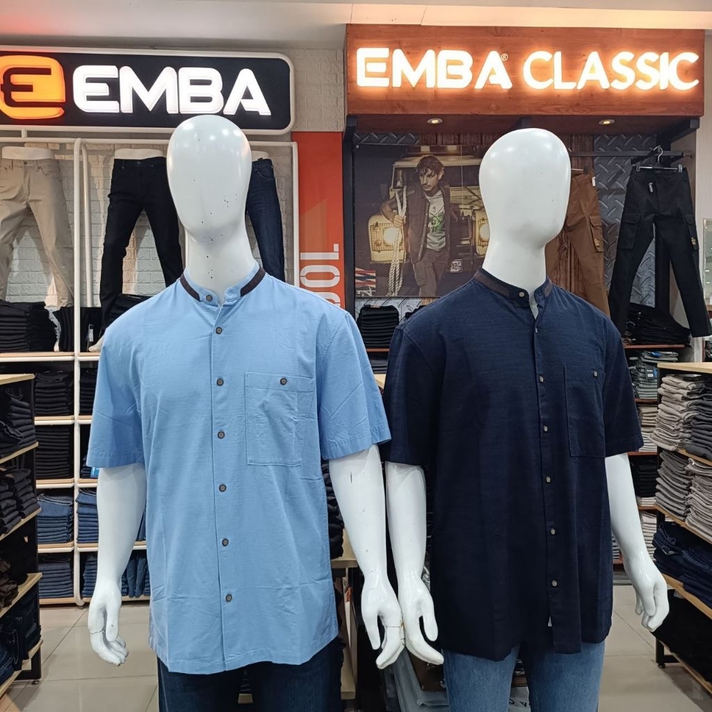 Kemeja koko lengan pendek koko polos by EMBA ORIGINAL