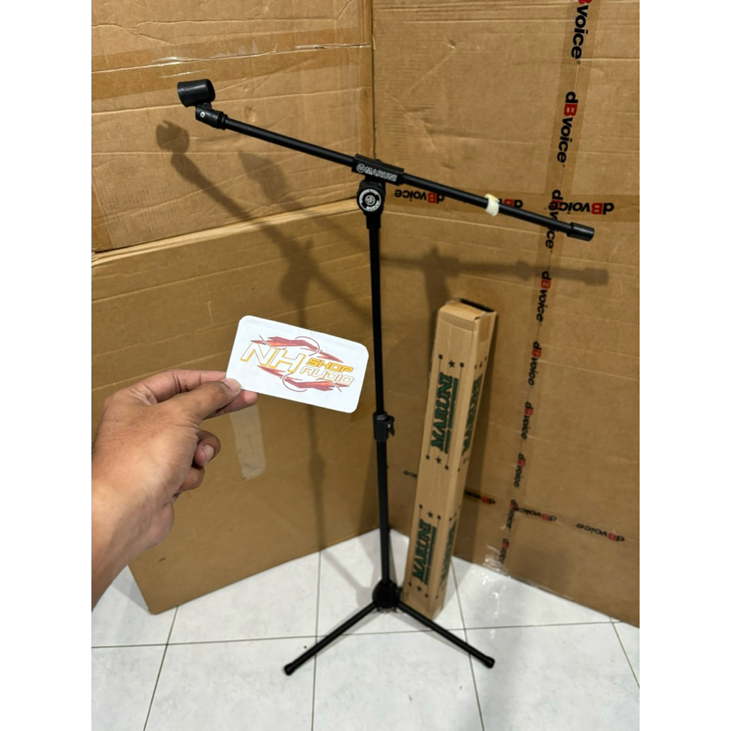 Stand Cagak Mic Panjang Maruni SM-209 SM209 Stand Microphone Stand Mic Berdiri Lantai Original Marun