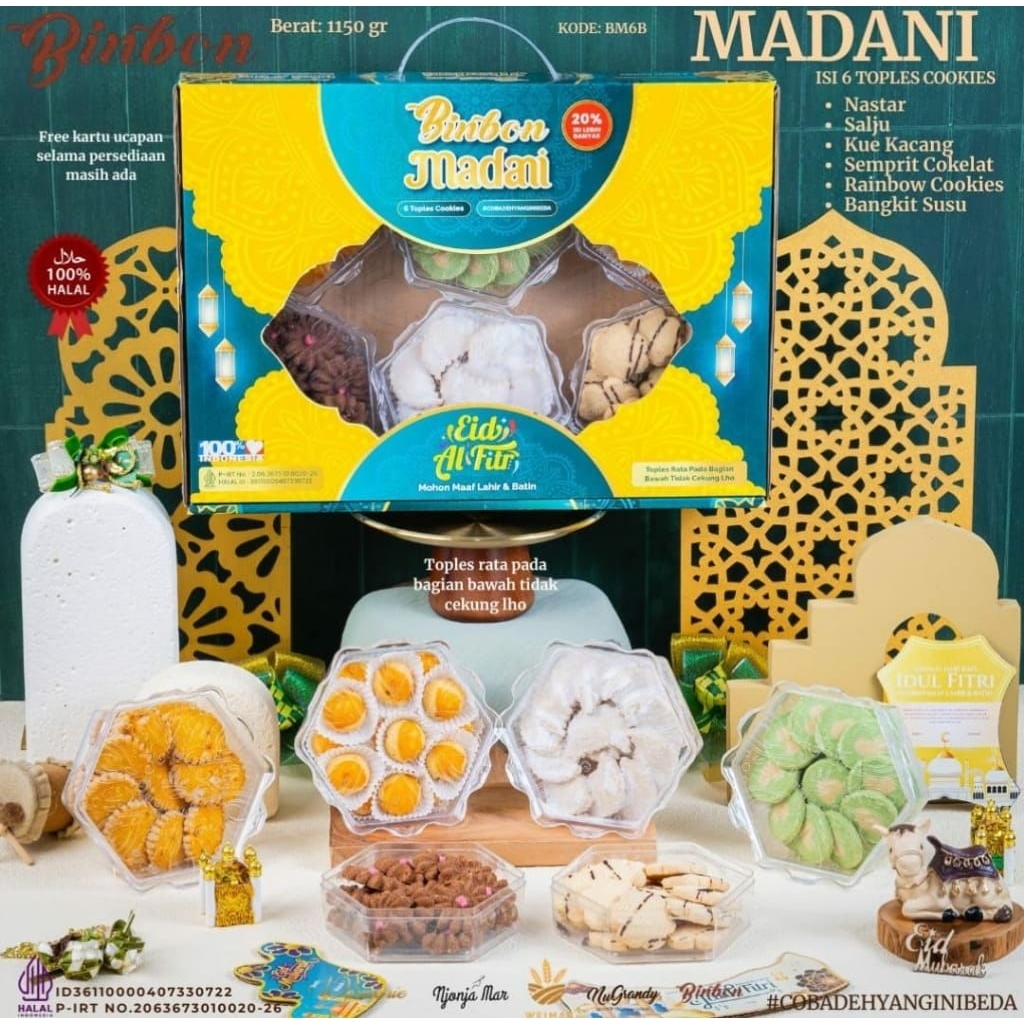 Paket Binbon Madani, paket cookies lebaran