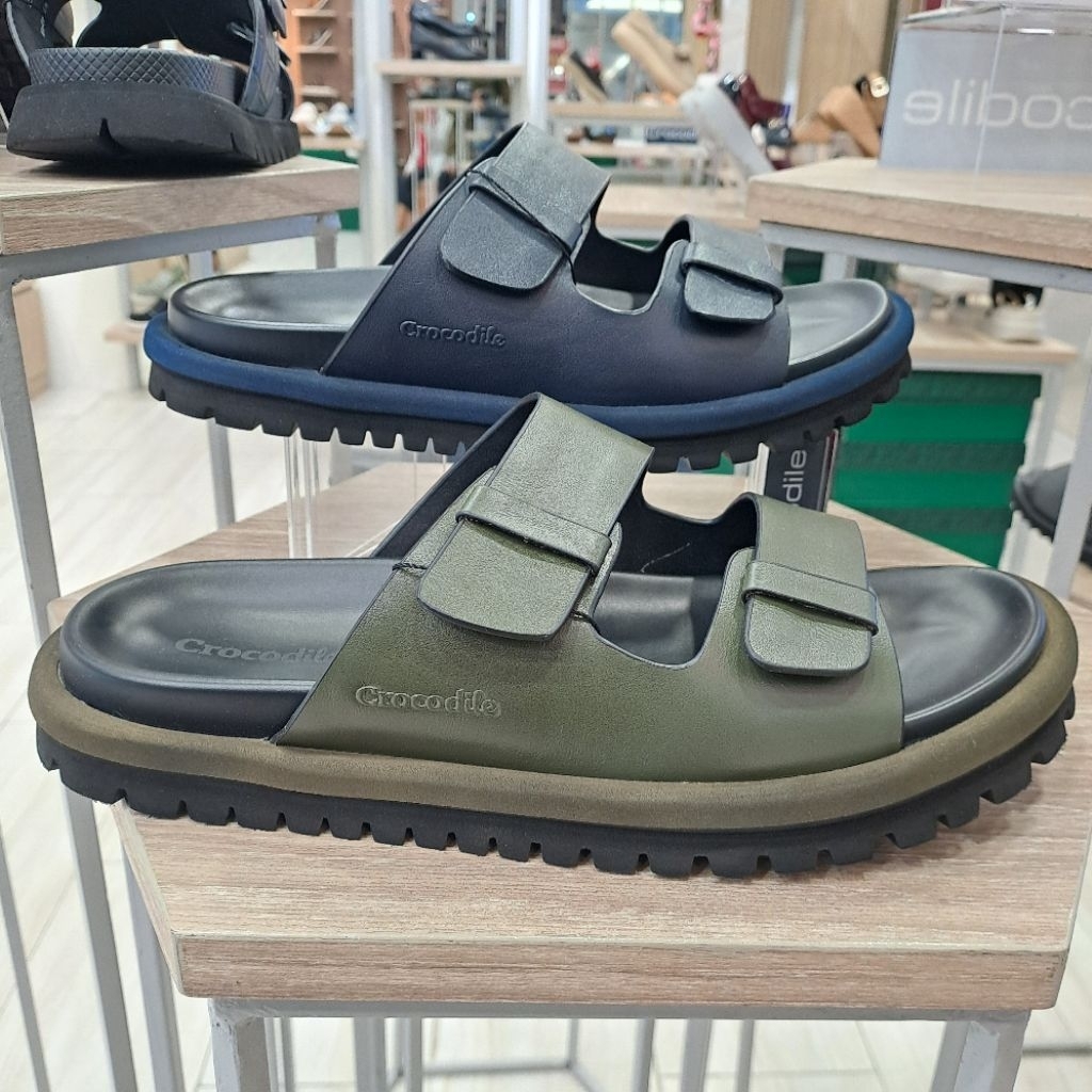 sandal kulit pria crocodile
