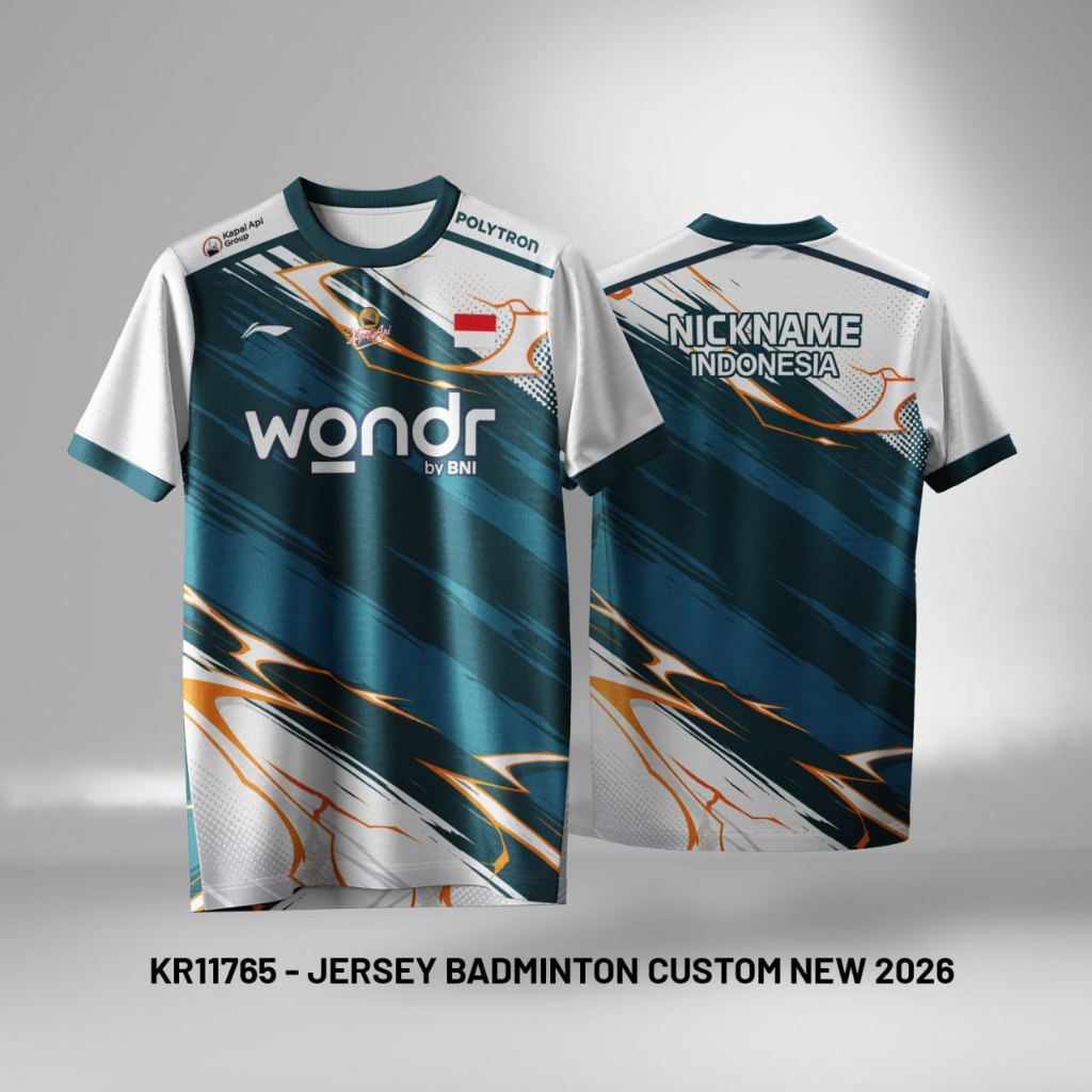 Jersey Badminton Gratis Custom Nama dan Logo