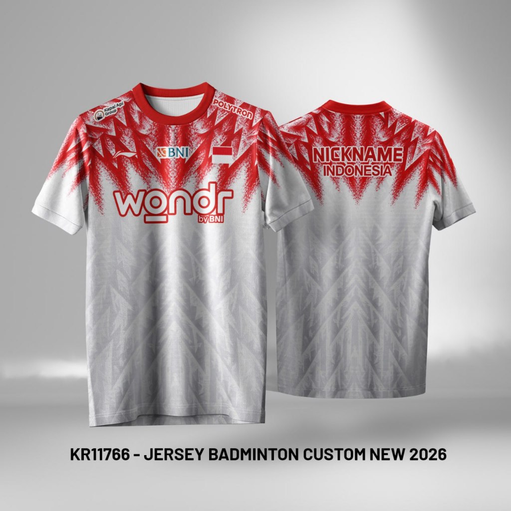 Jersey Badminton Gratis Custom Nama dan Logo