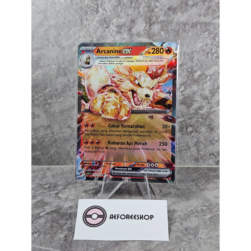 Pokemon TCG Indonesia | Arcanine ex (Violet ex) 016/078 RR