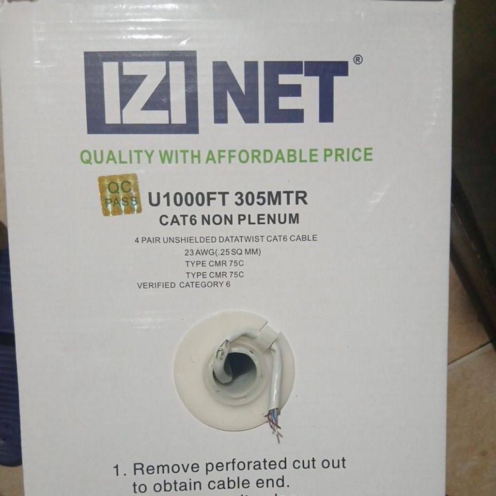 Kabel Lan Cat 6 meteran / dus