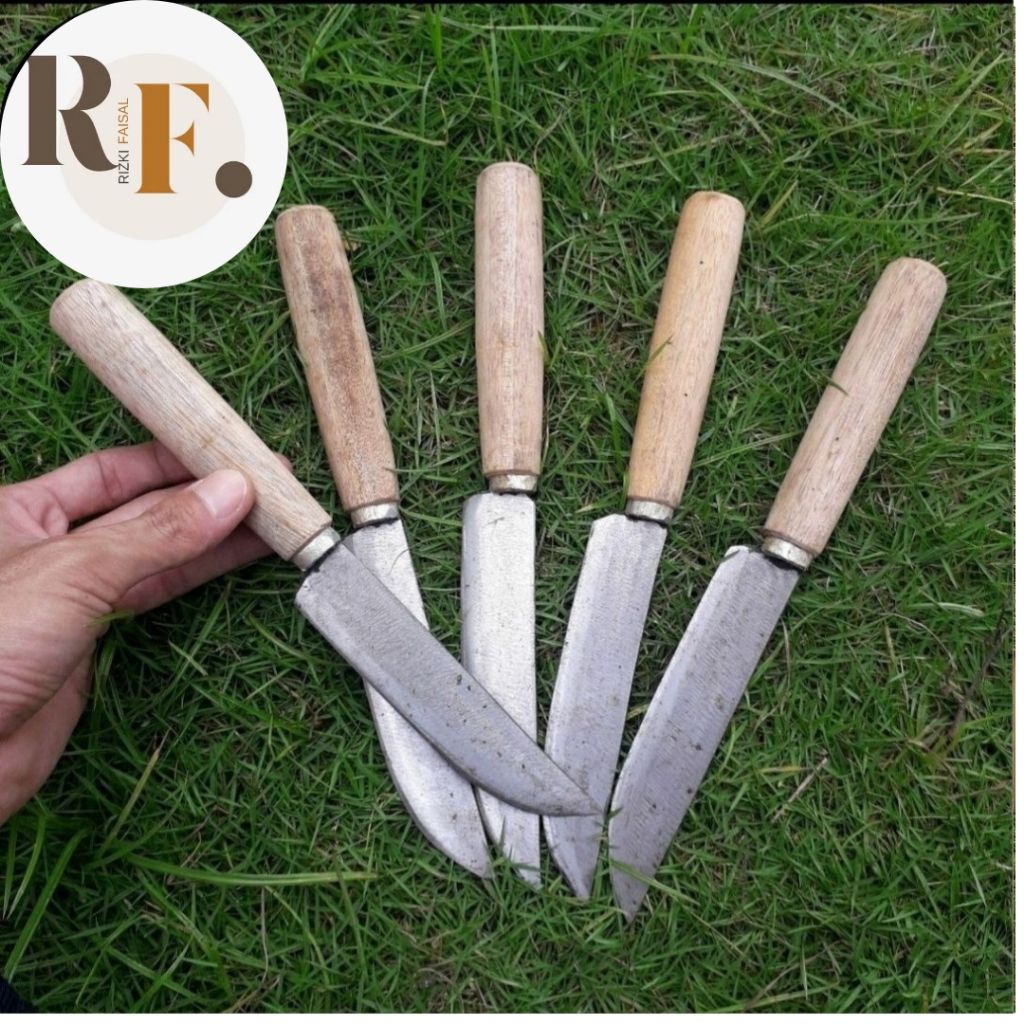 Pisau Dapur Asli Baja Serbaguna Pisau Gagang Tanduk Kerbau