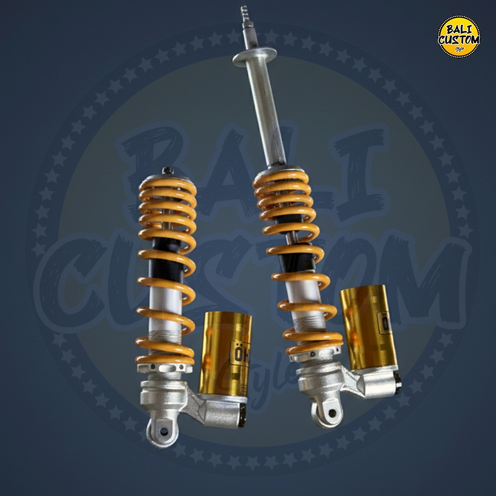 Shock Copy Ohlins Premium Gold Depan Belakang Vespa Matic Sprint,Primavera,Lx,S125