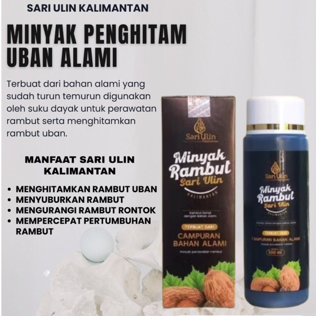 [ORIGINAL] Obat Uban Ampuh MINYAK SARI ULIN Original Penghitam Uban Permanen