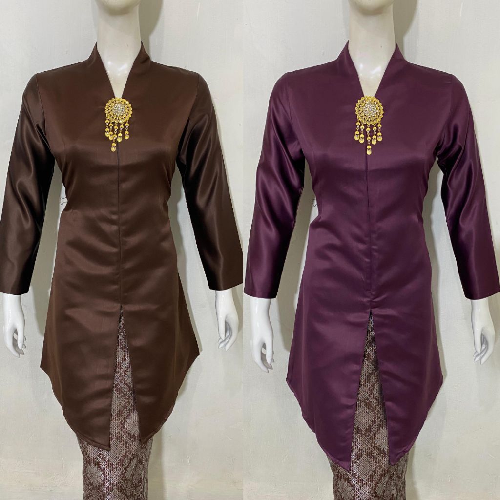 Atasan Saja Kebaya Tafeta Encim Tunik Kurung Melayu Modern Jumbo Premium / Kebaya Tunik / Kebaya Mel