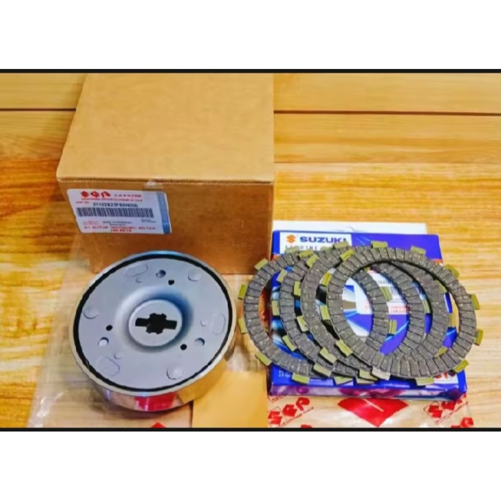 Mangkok Ganda+Kampas Ganda+Plat Suzuki Shogun 125 R FD 3Item 2004-2005