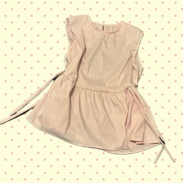 PRELOVED Baby Pink Inner Blouse Sleeveless Top Tanpa Lengan Ruffle Sleeveless Top